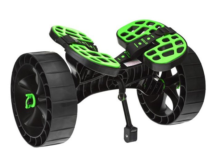 C-tug sandtrakz kayak trolley with green and black wheels