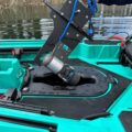 Bixpy K-1 Low Profile ThruHull Pedal Drive Adapter on a KAYAK