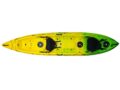 Viking 2+1 Kayak — Double, Triple or Solo in Mango colour with seats - top view