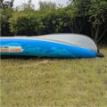 Side view of Jaspara Quest Tandem Inflatable Kayak showing drop-stitch floor and stable hull